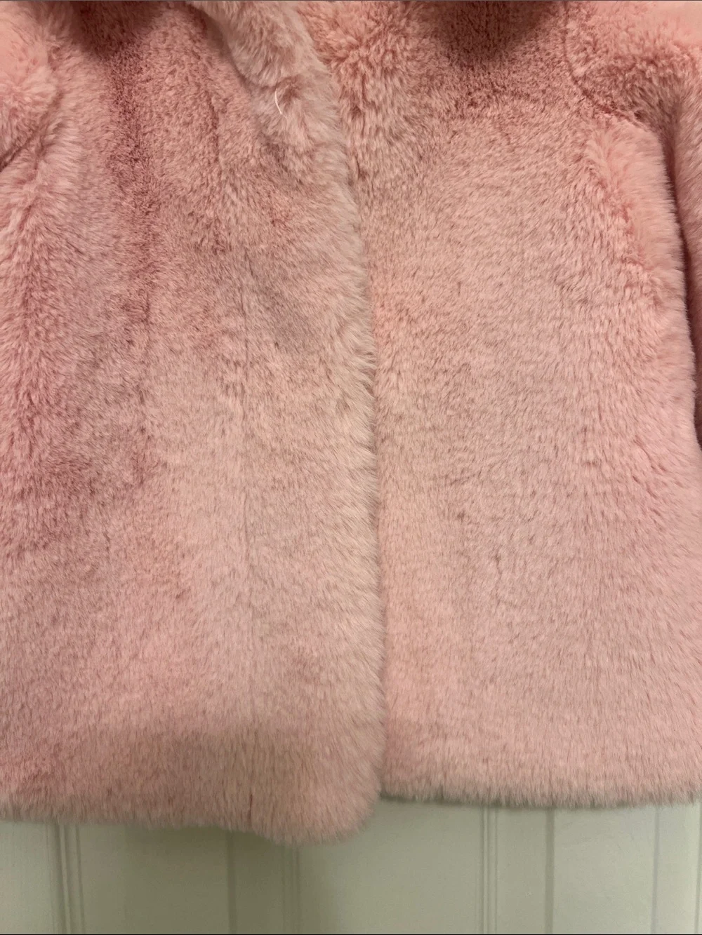 Janie and Jack Little Girls Pink Faux Fur Coat - Charming Outerwear